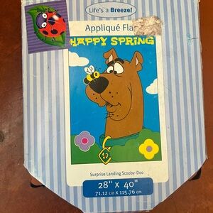 NWT VTG Scooby-Doo Appliqué Flag - Blue and Brown